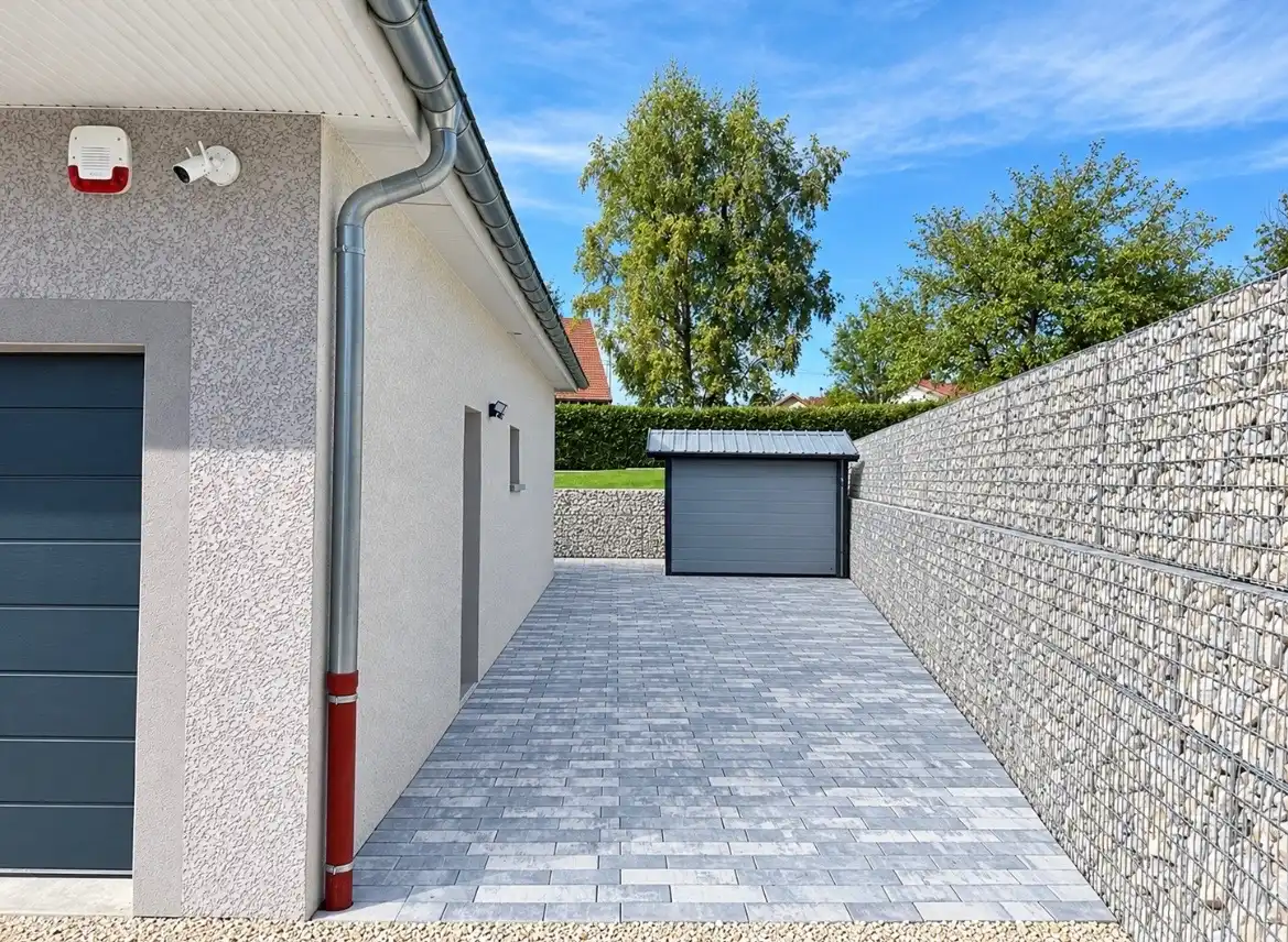 Allée pavée à Saint-Laurent-en-Grandvaux — après travaux